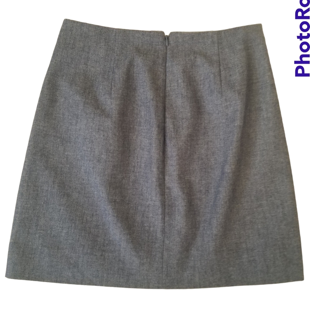 J. CREW Chambray Skirt w/Scalloped Detail | SZ 00 - Picture 4 of 10